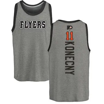 Men's Travis Konecny Philadelphia Flyers Backer Tri-Blend Tank Top - Ash