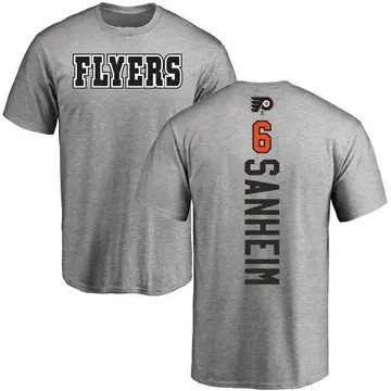 Men's Travis Sanheim Philadelphia Flyers Backer T-Shirt - Ash