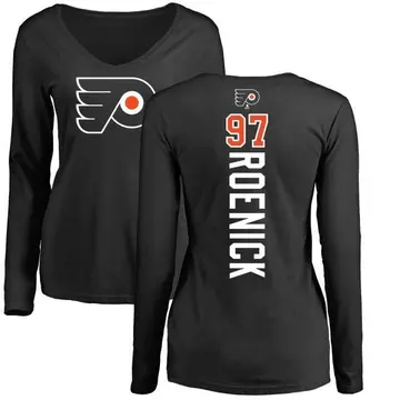 Women's Jeremy Roenick Philadelphia Flyers Backer Long Sleeve T-Shirt - Black