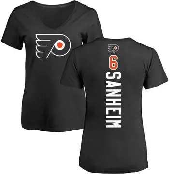 Women's Travis Sanheim Philadelphia Flyers Backer T-Shirt - Black